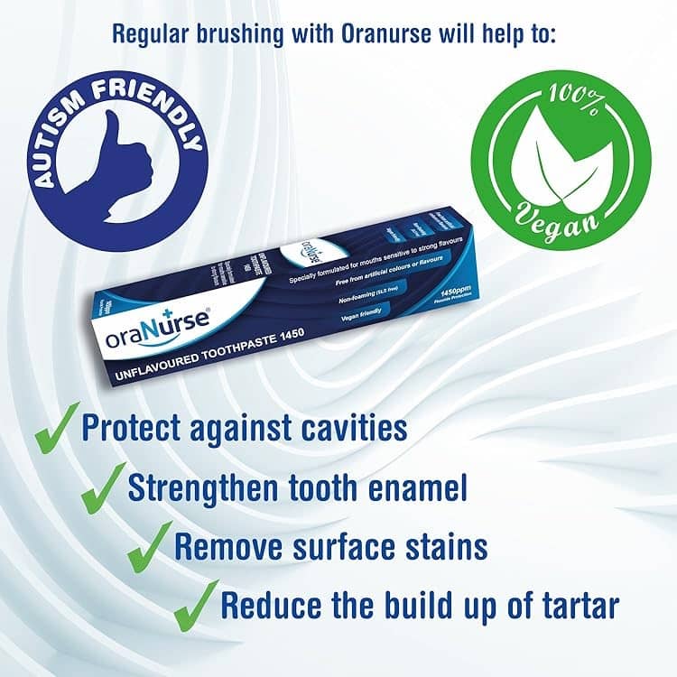 Oranurse Unflavoured Toothpaste for Kids and Adults 1000ppm 50ml