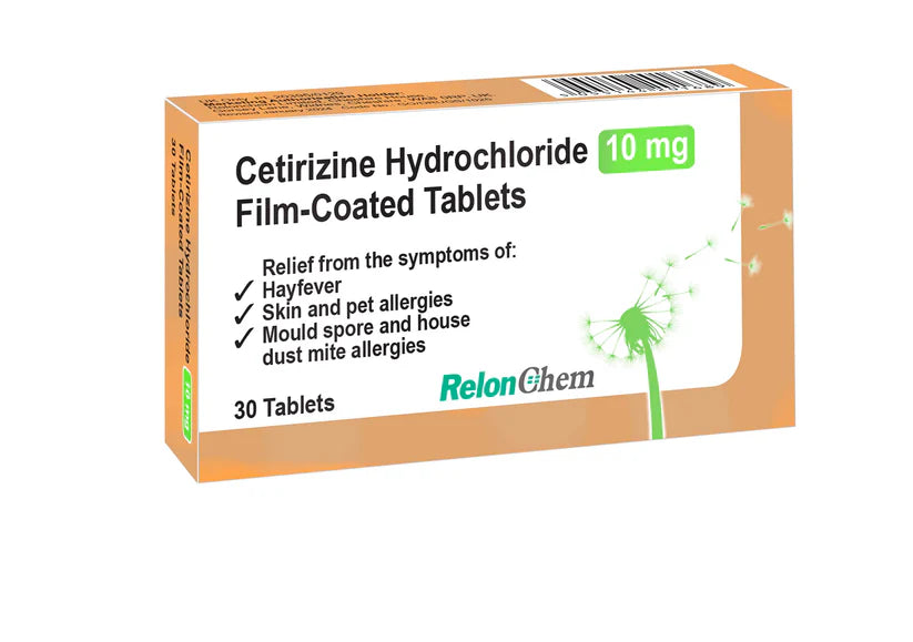 Relonchem Cetirizine Hydrochloride 10mg Film-coated 30 Tablets