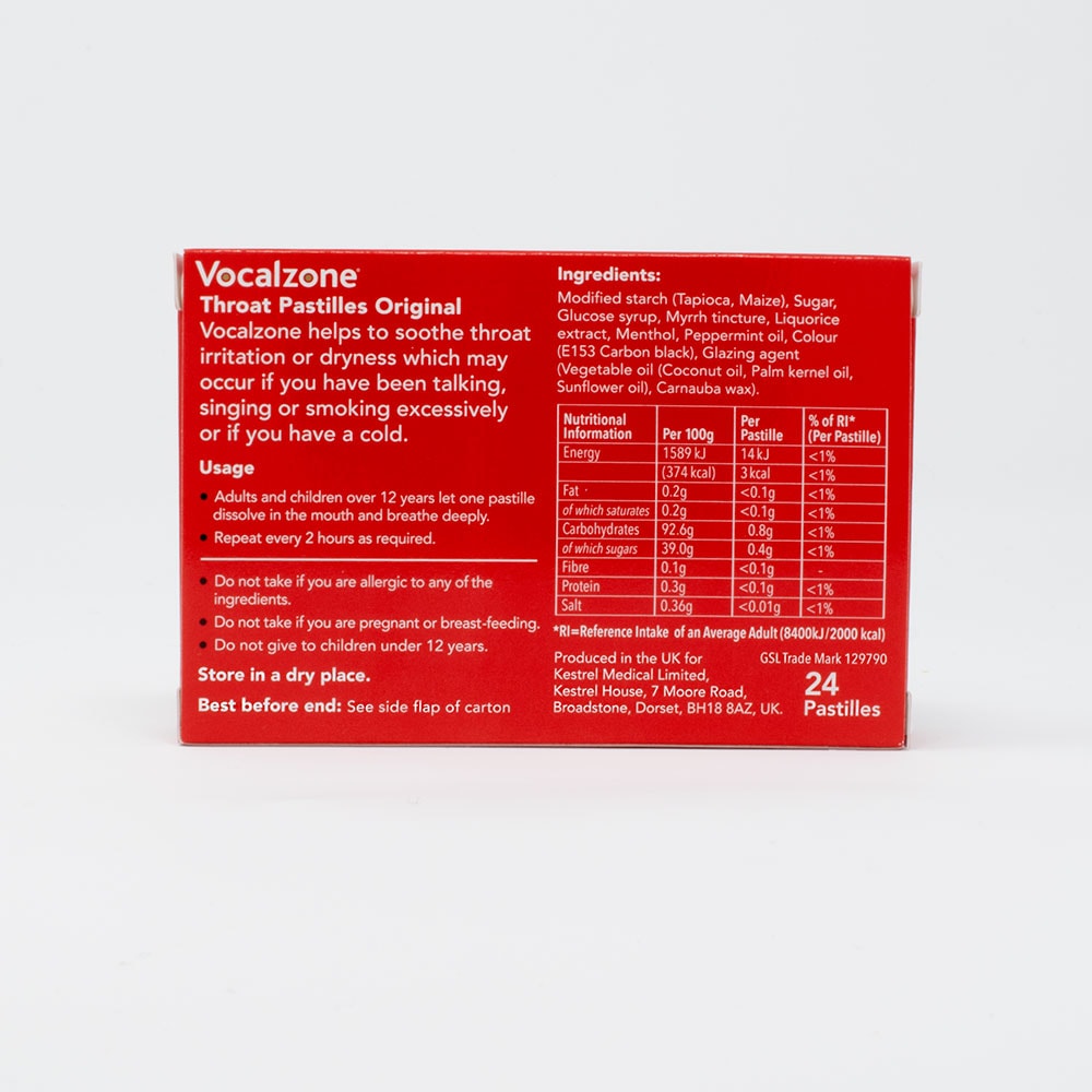 Vocalzone Throat Pastilles 24 – Original