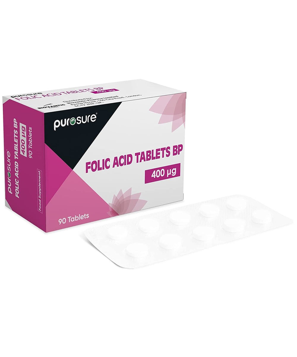 Folic Acid 400mcg Tablets for Pregnancy Care Support Vitamin B9 Supplement