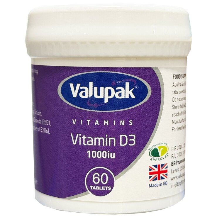 Valupak Vitamin D 1000Iu 60 Tablets