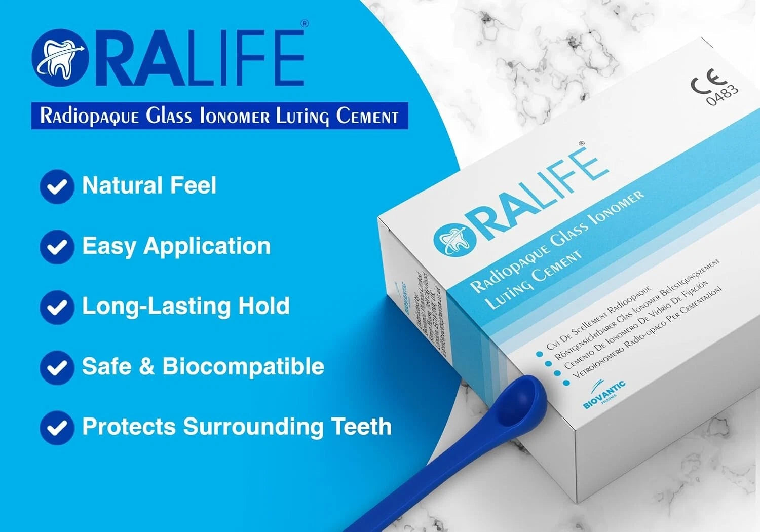Oralife Dental Luting Cement – Glass Ionomer Kit for Restorations