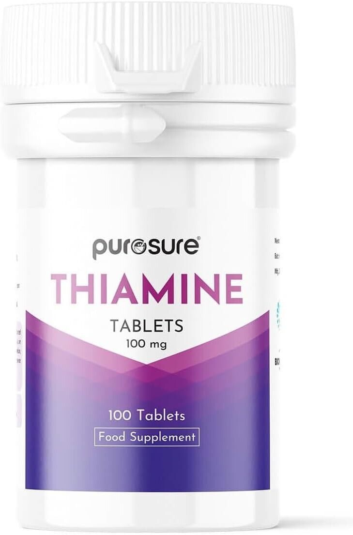 Vitamin B1 Thiamine Tablets 100mg - 100 Food Supplement High Strength Tablets