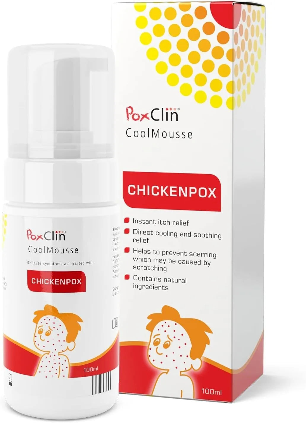 PoxClin CoolMousse Chicken Pox Treatment for Children - 100ML