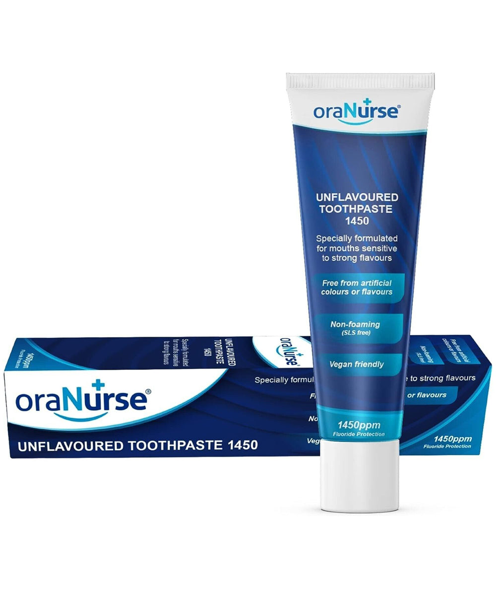 Oranurse Unflavoured Toothpaste Non-Foaming Vegan Friendly Fluoride Protection