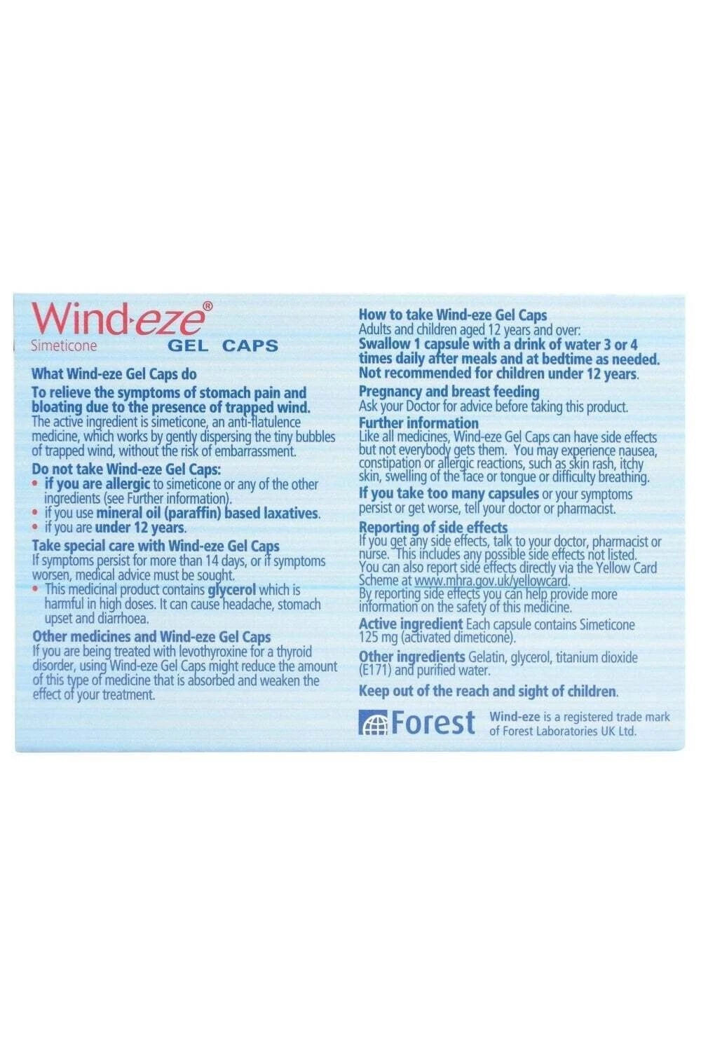 WIND-EZE Gel CAPS 20'S