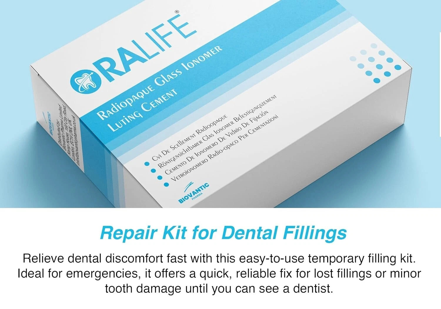 Oralife Dental Luting Cement – Glass Ionomer Kit for Restorations
