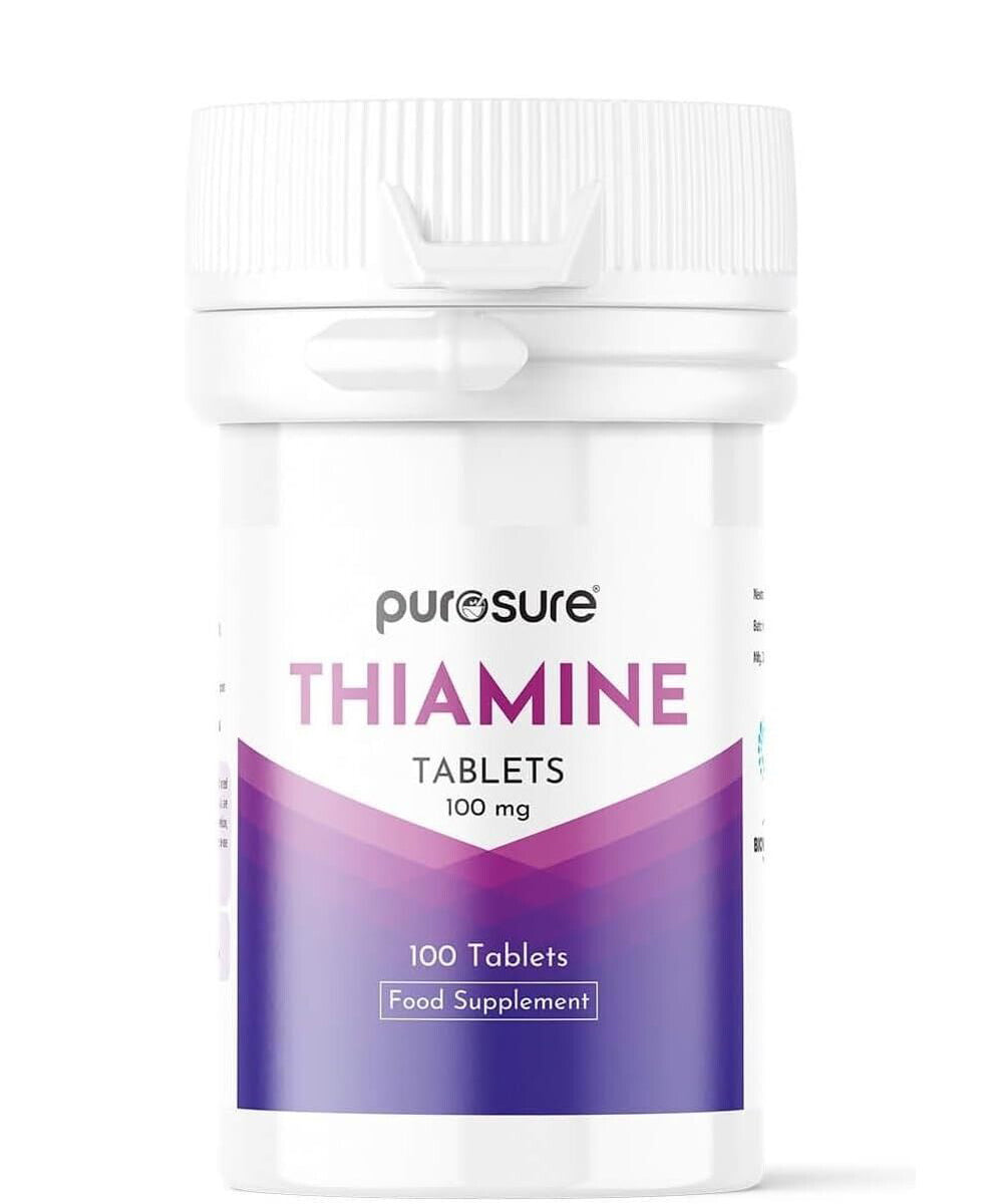 Vitamin B1 Thiamine Tablets 100mg - 100 Food Supplement High Strength Tablets