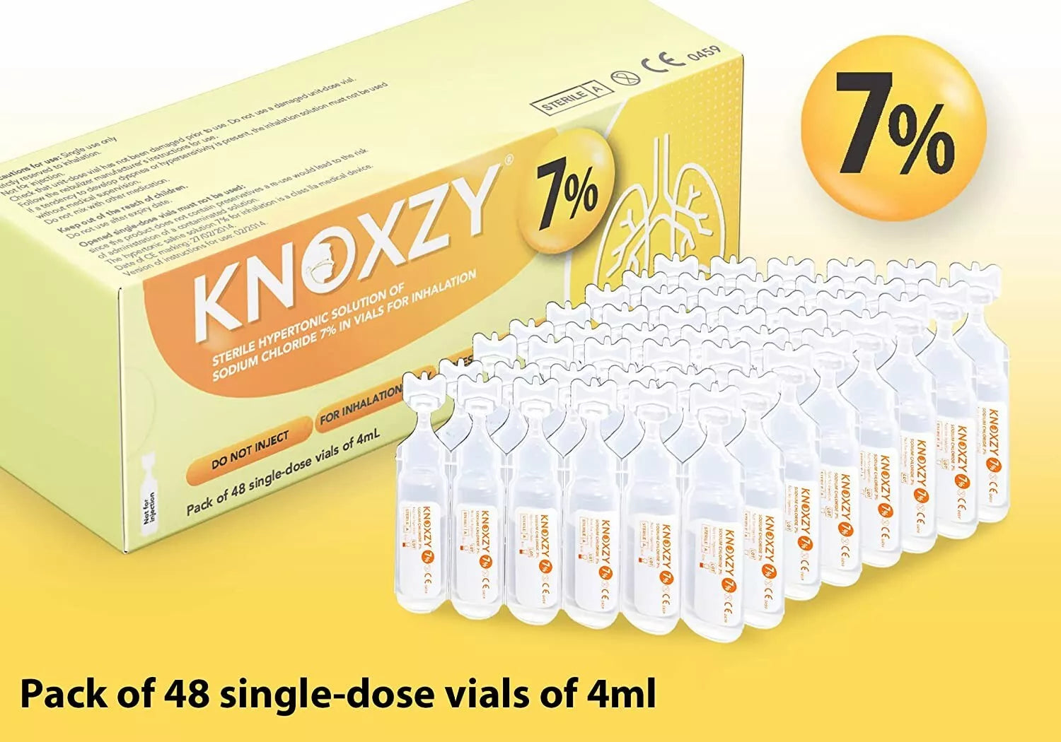 KNOXZY Hypertonic Saline 7% – 48 x 4ml Vials