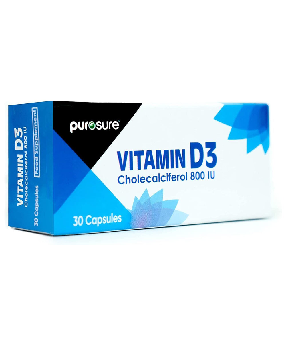 Vitamin D3 800IU 30-Capsules Supplement High Strength Immunity & Support Bone