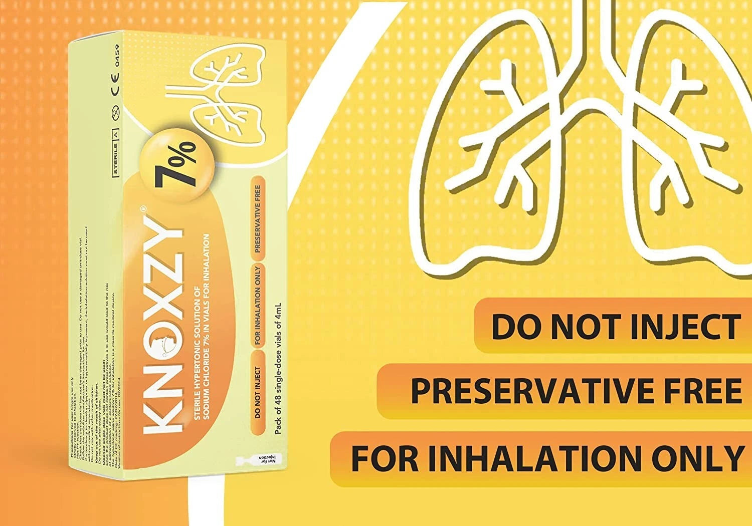 KNOXZY Hypertonic Saline 7% – 48 x 4ml Vials